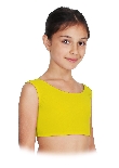 TOP DANZA LYCRA CORTO CON SPALLINE SPESSE GIALLO BAMBINA